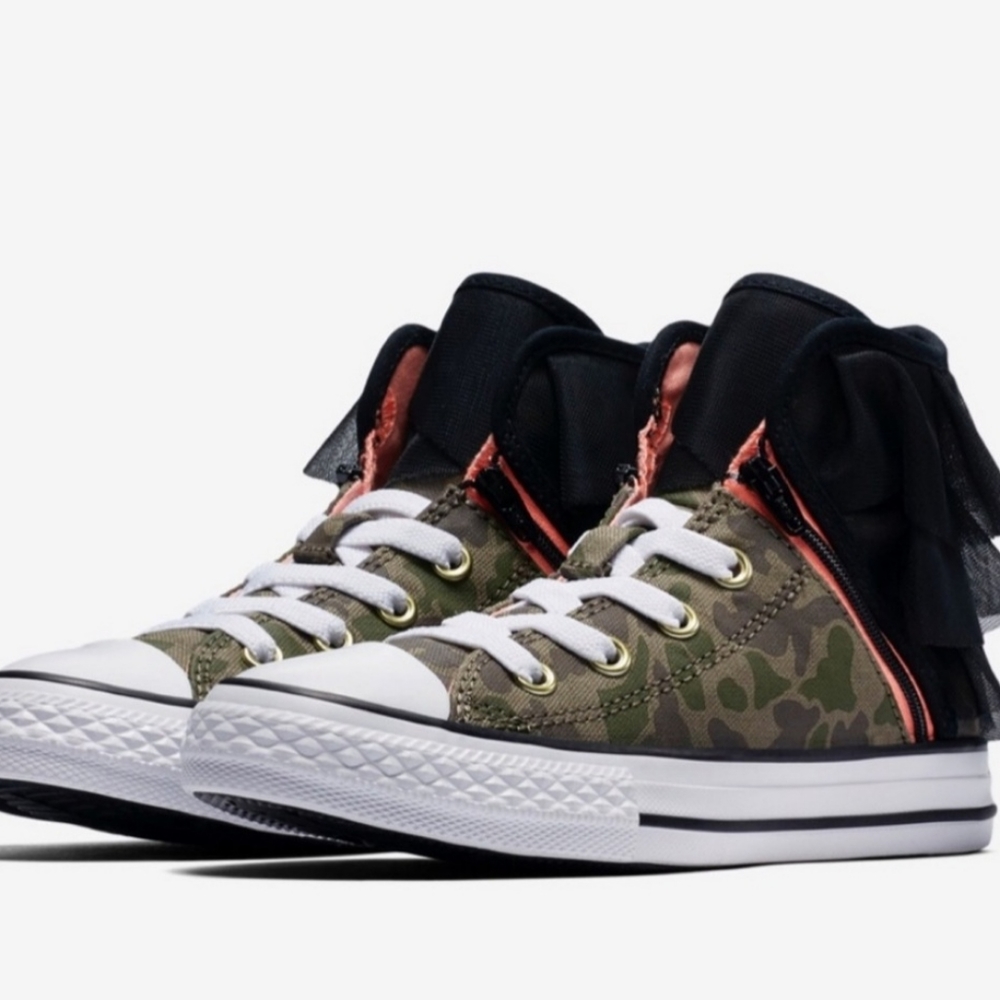 Camo Ruffle Converse All Stars